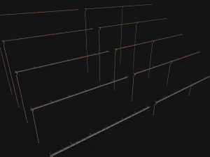 Gutter System Medieval Roof 3D Model