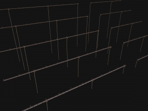 Gutter System Medieval Roof 3D 模型