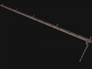 Gutter System Medieval Roof 3D Model