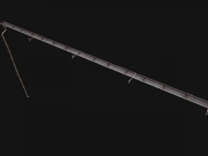 Gutter System Medieval Roof 3D Model