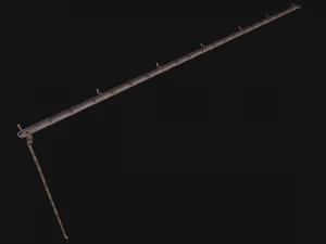 Gutter System Medieval Roof 3D Model