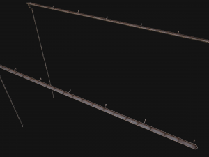 Gutter System Medieval Roof 3D 模型