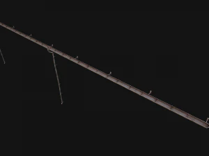 Gutter System Medieval Roof 3D Model