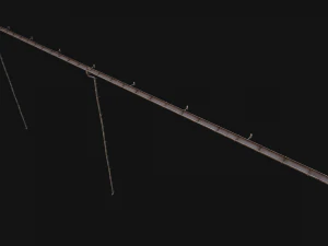 Gutter System Medieval Roof 3D Model