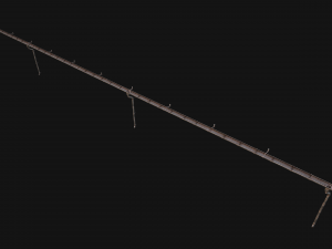 Gutter System Medieval Roof 3D 模型