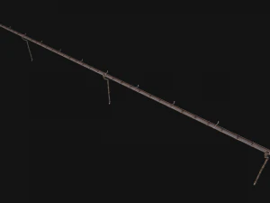 Gutter System Medieval Roof 3D Model