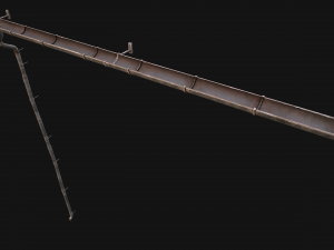 Gutter System Medieval Roof 3D 模型