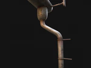 Gutter System Medieval Roof 3D Model