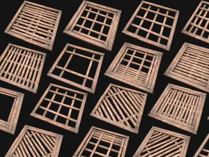 Roof Set Medieval City Pack 3D Model