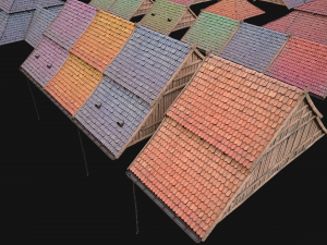 Roof Set Medieval City Pack 3D Model
