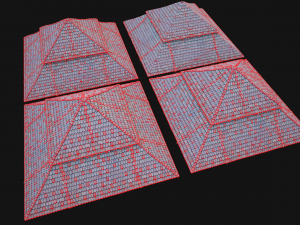 Roof Set Medieval City Pack 3D Model