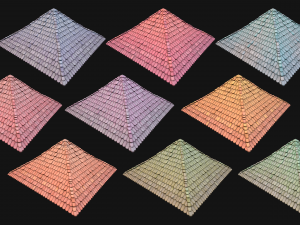 Roof Set Medieval City Pack 3D Model