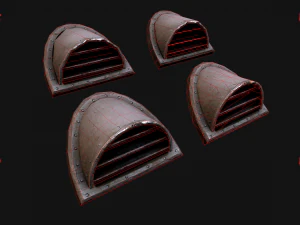 Roof Set Medieval City Pack 3D Model