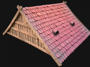 Roof Set Medieval City Pack 3D Model
