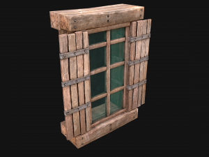 Medieval Windows Set Model 3D