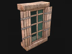 Set di finestre medievali Modello 3D