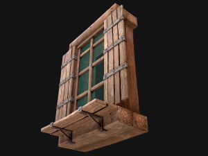 Medieval Windows Set Model 3D