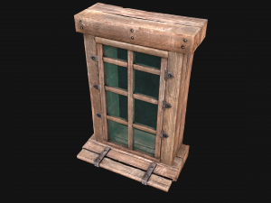 Medieval Windows Set Model 3D