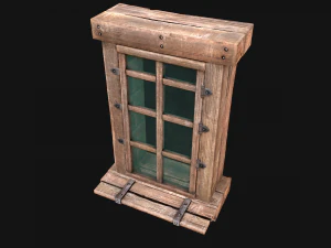 Set di finestre medievali Modello 3D