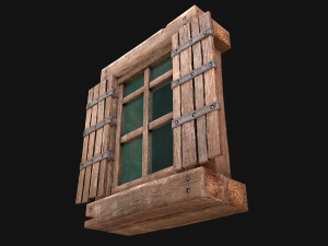 Medieval Windows Set Model 3D