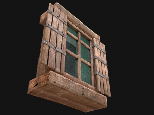 Medieval Windows Set Model 3D