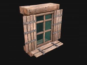 Medieval Windows Set Model 3D