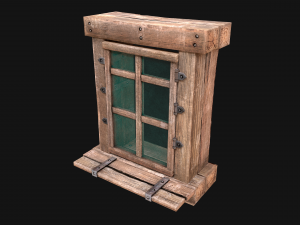 Medieval Windows Set Model 3D