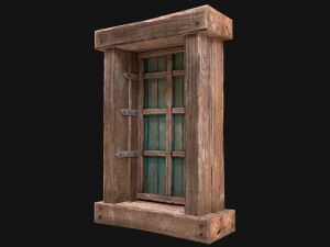 Medieval Windows Set Model 3D