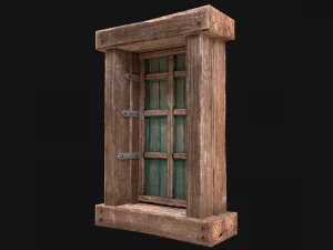 Set di finestre medievali Modello 3D