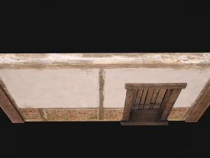 Medieval Door and Wall 3D Model