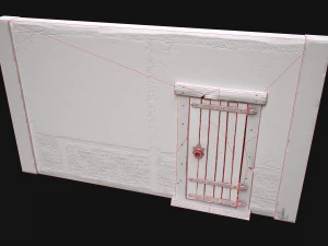 Medieval Door and Wall 3D Model
