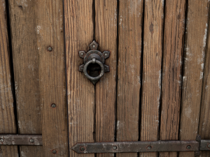Medieval Door and Wooden Wall 3D-Modell