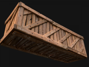 Medieval Wooden Balcony Modèle 3D