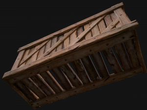 Medieval Wooden Balcony Modèle 3D