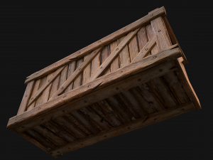 Medieval Wooden Balcony Modèle 3D