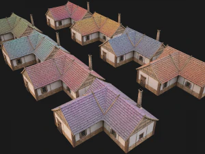 Medieval House 1 Cottage 3D Model