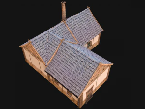 Medieval House 1 Cottage 3D Model