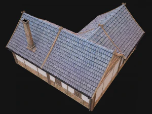 Medieval House 1 Cottage 3D Model