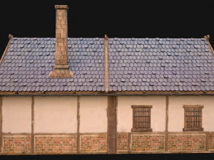Medieval House 1 Cottage 3D Model