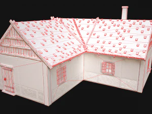 Medieval House 1 Cottage 3D Model