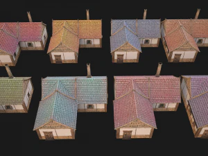 Medieval House 1 Cottage 3D Model