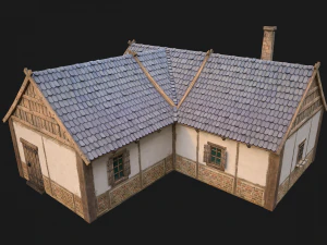 Mittelalterliches Haus 1 Cottage 3D Modell
