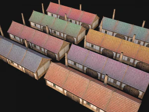 Medieval House 2 Barrack 3D Model