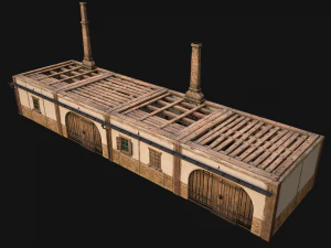 Medieval House 2 Barrack 3D Model