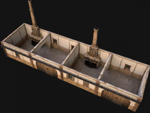 Medieval House 2 Barrack 3D Model