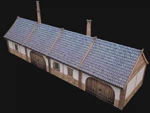 Medieval House 2 Barrack 3D Model