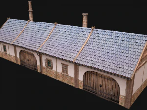 Medieval House 2 Barrack 3D Model