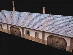 Medieval House 2 Barrack 3D Model
