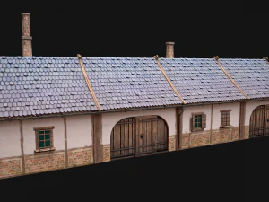 Medieval House 2 Barrack 3D Model