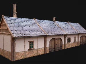 Medieval House 2 Barrack 3D Model